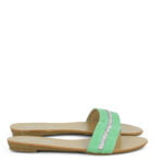 Zielone klapki z cyrkoniami