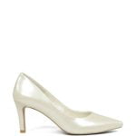 GASSU Czółenka RIKO ecru niskie lakierki