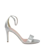 GASSU ELLA sandałki srebrne pasek nad kostką